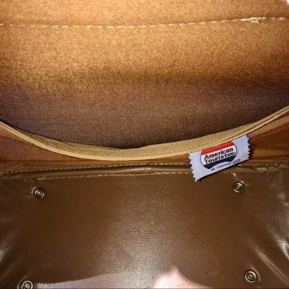 American Tourister Vintage 1960's Soft Shell Light Tan Retro Travel Bag RARE - Picture 15 of 16